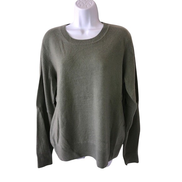 NWT Naadam Sweater Womens XL  Cashmere Sweater Luxury Wedge wood Green - Picture 1 of 11